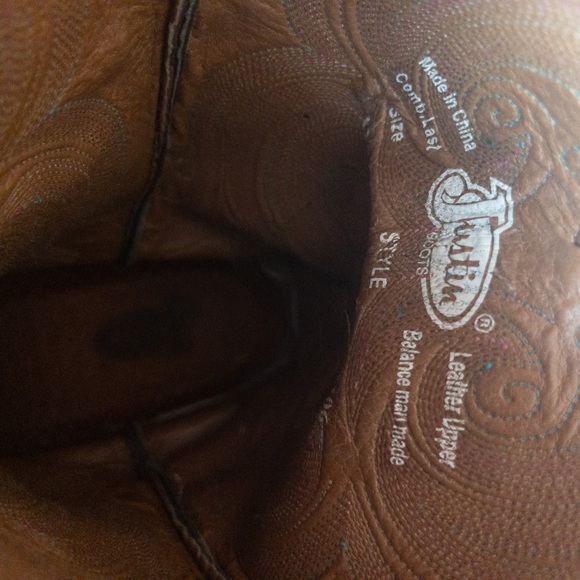 justin stampede leather boots! - Picture 5 of 5